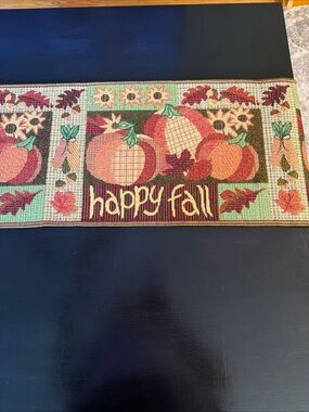 Happy Fall Pumpkin Table Runner - Autumn Accent 72x 13